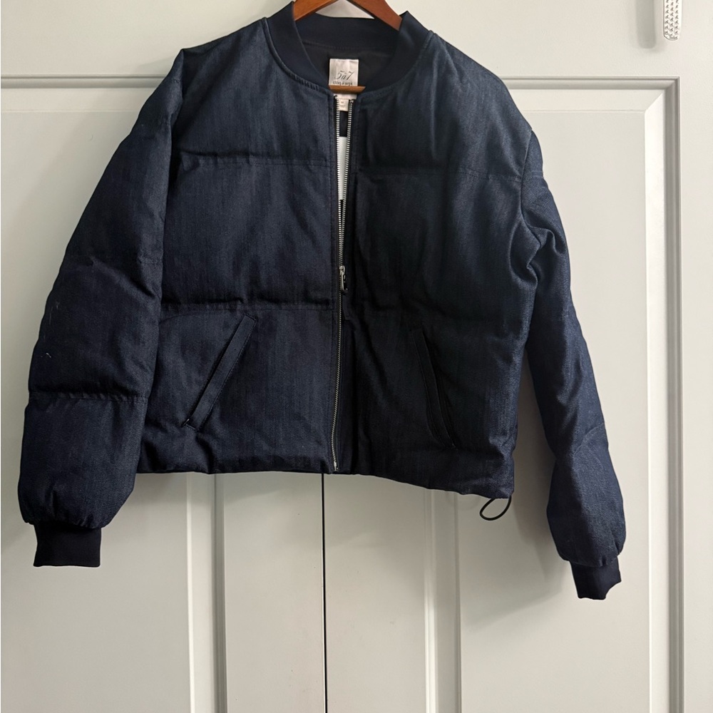 Cinq a Sept NEW Medium Denim Puff Jacket
